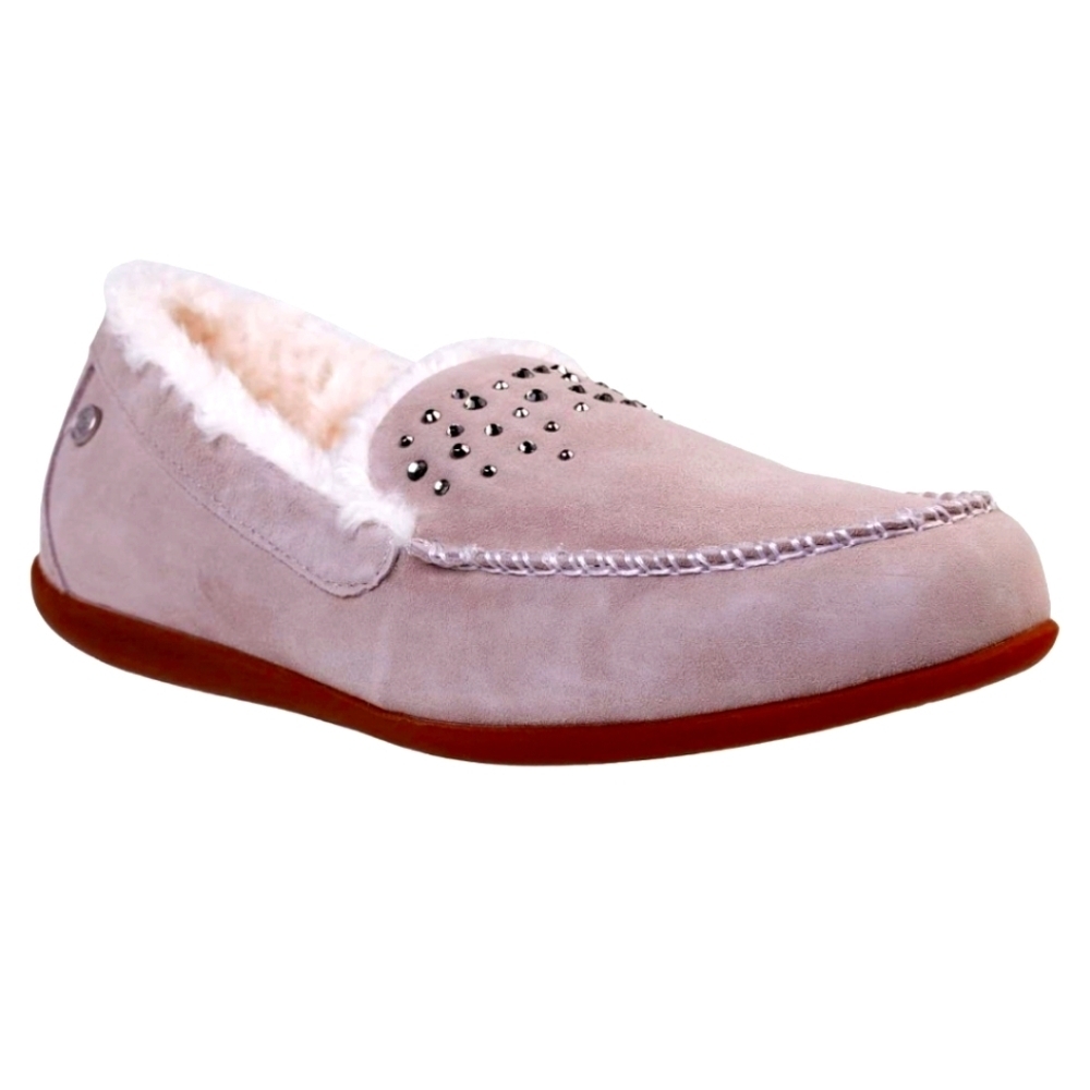 Waco Spenco Women's Balboa Rhinestone Pink Print Slip On Slipper Shoes Size 6